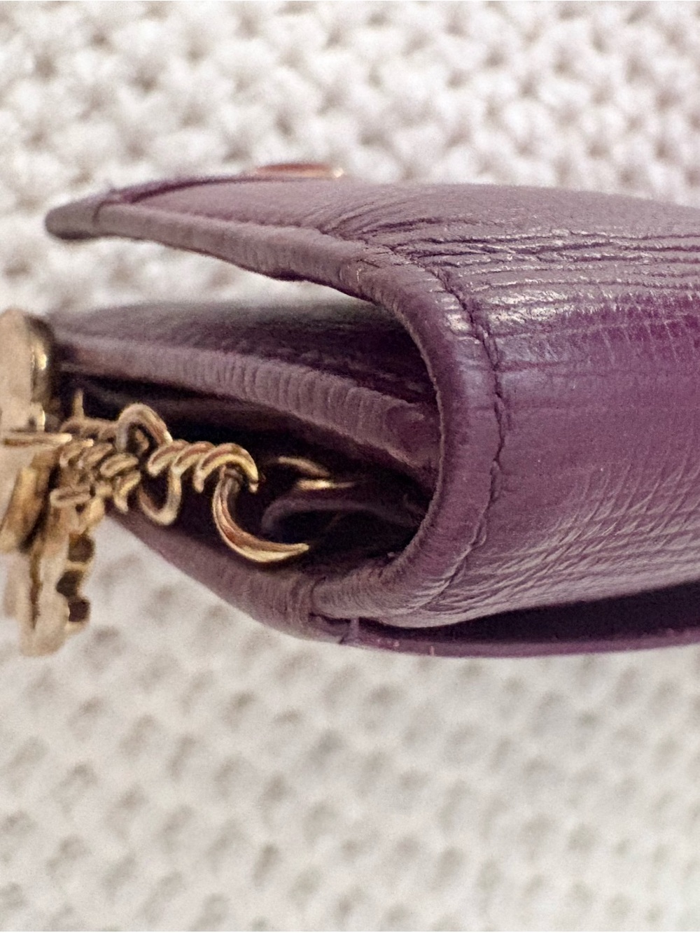 MCM Purple Leather Trifold Wallet- EUC - Picture 12 of 16